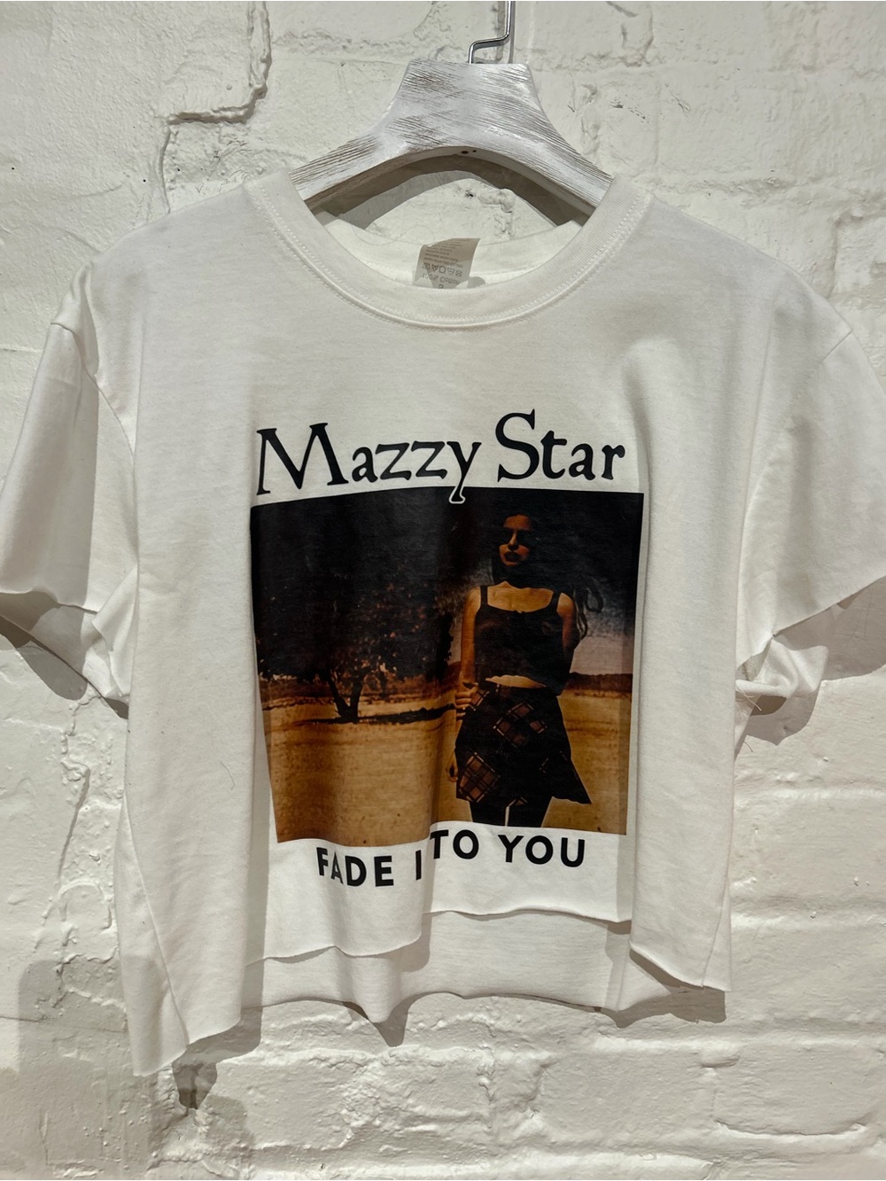 White Graphic Cropped Tee - Fade To You
